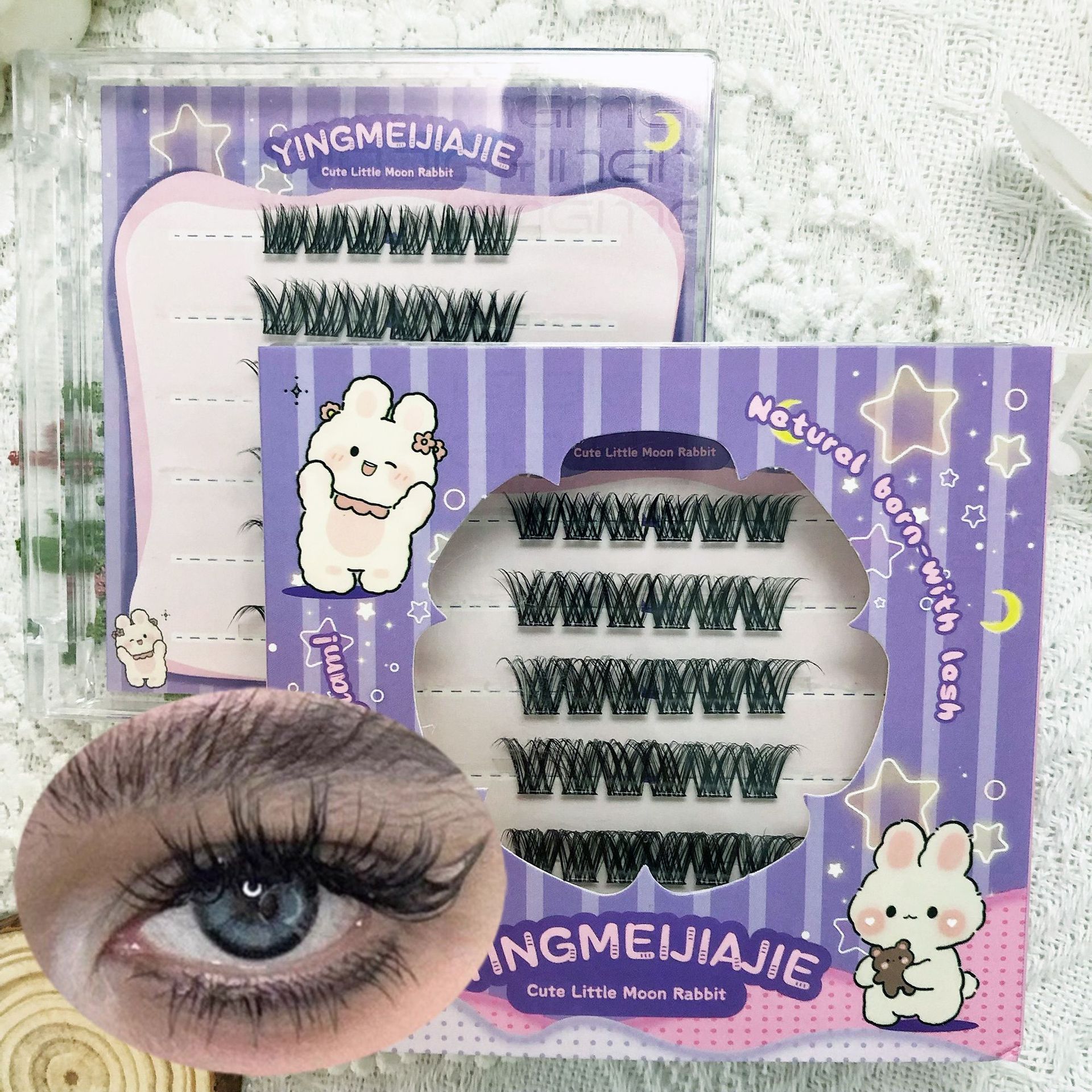 Las pestañas falsas transfronterizas sin pegamento, las nuevas pestañas falsas hechas a mano, las pestañas falsas sin pegamento, las pestañas falsas