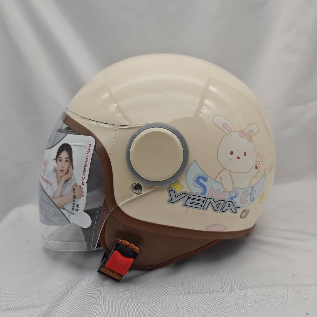 Mustang Helmet Summer Sun Protection Double Mirror Men's and Women's Electric Motorcycle Half Helmet Battery Safety Helmet New National Standard 3C Certification