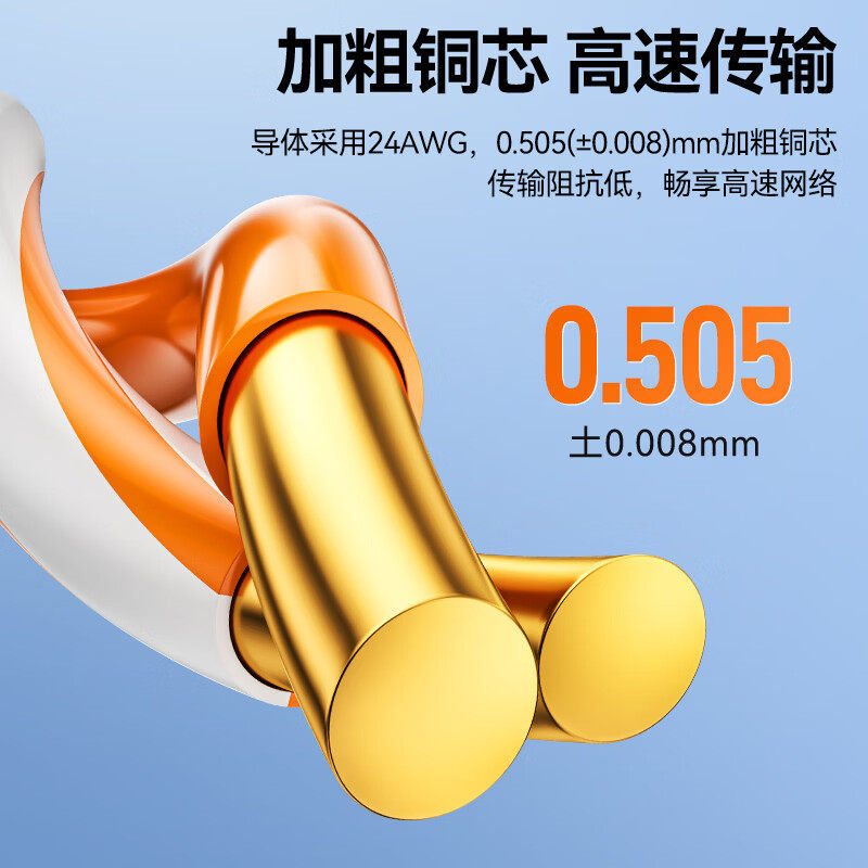 山泽国标超五类网线屏蔽千兆纯铜高速CAT5E家用工程网络线箱305米