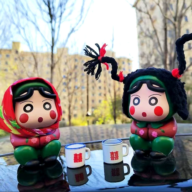 Кукольный тюрбан для украшения автомобиля Cuihua Village Flower Crayon Shinchan Creative Car Net Red декоративная крыша