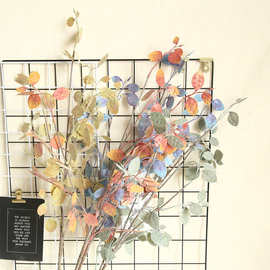 仿真彩色木梓树枝叶欧式家居装饰品客厅柜台摆件花艺花卉背景道具