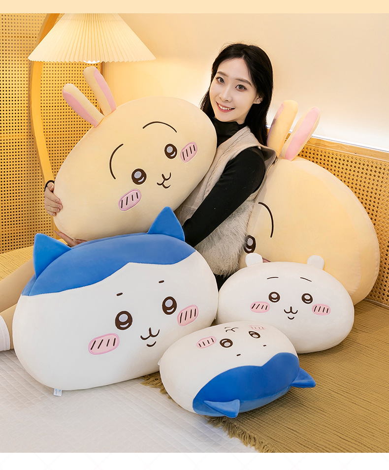New Cartoon Jiyka Wow Pillow Small Eight Usaqi Doll Plush Toy Pillow chiikawa Women's Gift