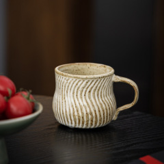 わびさび陶器レトロコーヒーカップ水カップ手絞りセラミック高価値セラミックカップティーカップアフタヌーンティーマグ