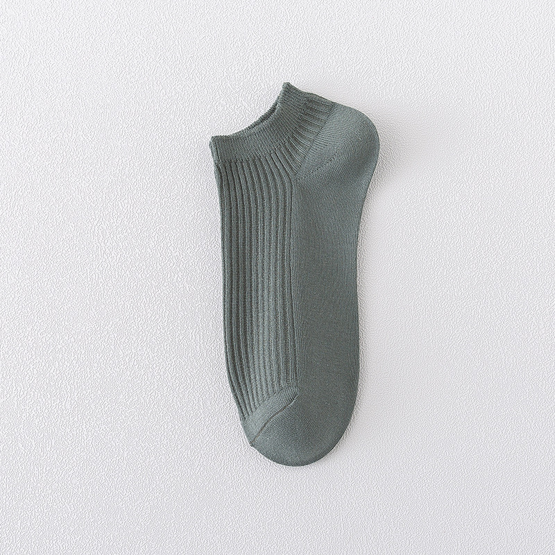 Calcetines cortos para hombres de verano antiolor sudor calcetines de algodón sólido para hombres de verano delgado comercial de doble aguja invisible calcetines de barco para hombres