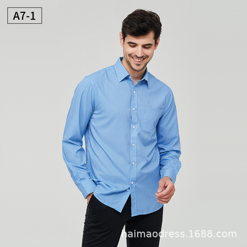 Camisa informal con estampado de cuadros finos para hombre, camisa ligera de manga larga estilo Hong Kong, popular de Amazon, otoño