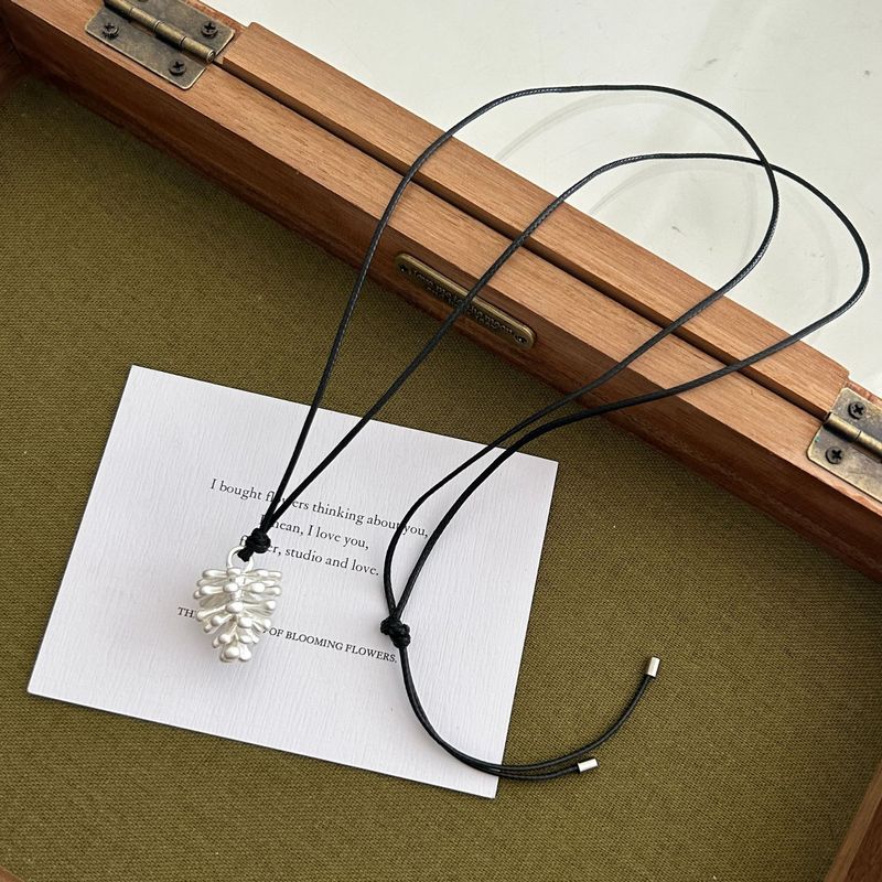 韩国博主同款松果吊坠项链女可调节小众设计高级感百搭毛衣链配饰|undefined