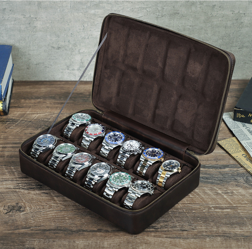 Vintage Leather Watch Box - Image 2