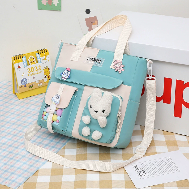 School shoulder bag, handheld capacious waterproof one-shoulder bag for elementary students, 0.42 kg