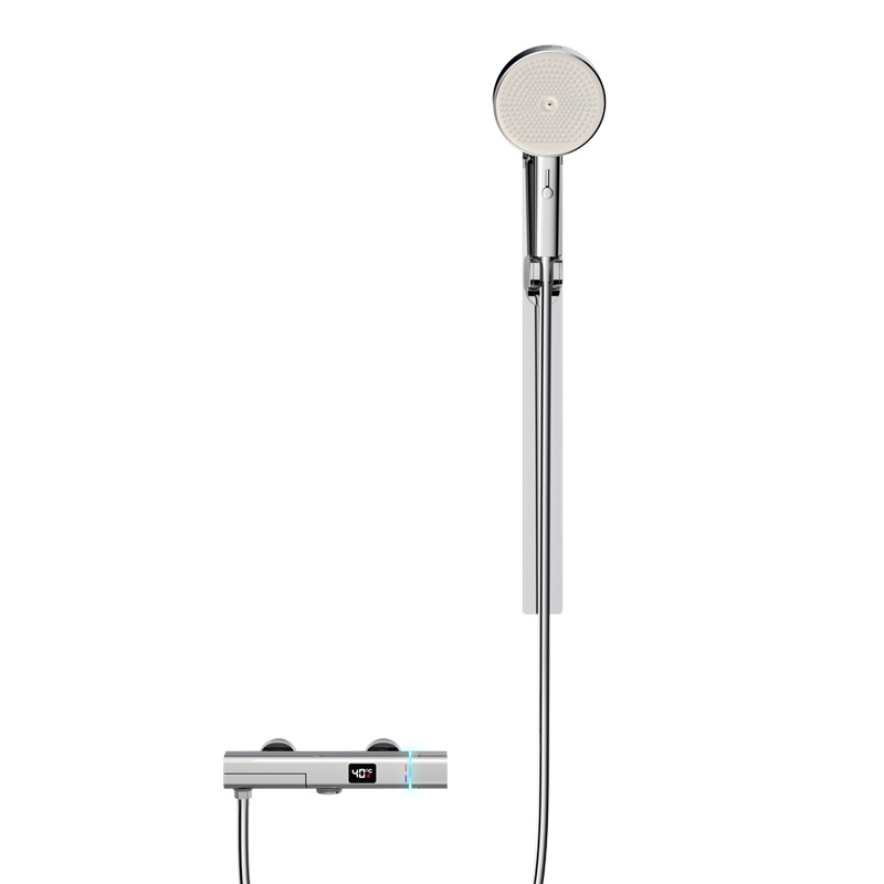 Ducha caliente y fría conjunto de ducha de cobre puro conjunto completo de ducha de agua un conjunto completo de ducha de casa pequeña conjunto de ducha al por mayor
