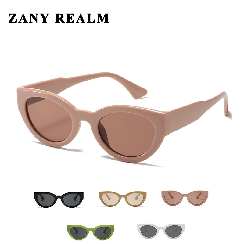 Nueva moda nacional retro ojo de gato gafas de sol hombres y mujeres UV400 color claro Comercio exterior tiktok Internet celebridad gafas de sol suministro directo de fábrica