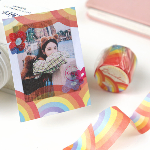 Hand account special-shaped landscaping clouds and paper tape seeking series border wave decorative base material stickers