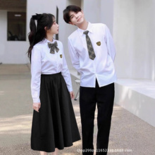 英伦学院风衬衫女春秋毕业照班服套装初高中学生合唱演出服jk制服