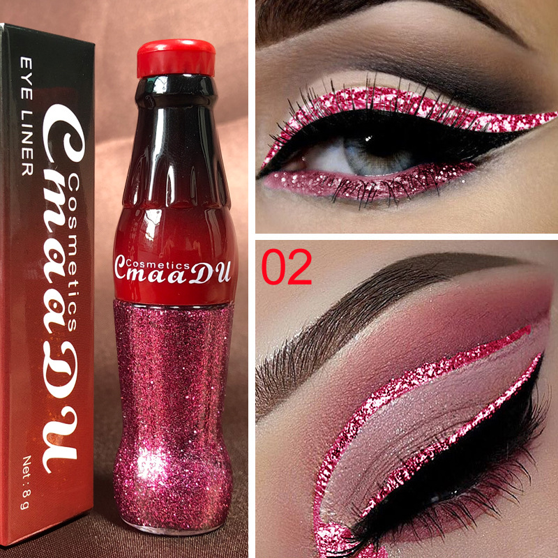 Fashion Bottle Package Color Glitter Powder Liquid Eyeliner display picture 5