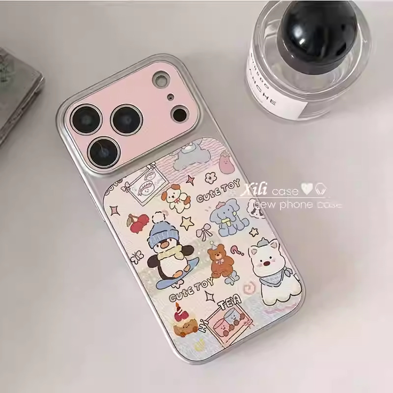 Skiing Penguin Is Suitable for Lambskin Apple 17Promax High-Value Large-Window Phone Case Iphone16 for Girls
