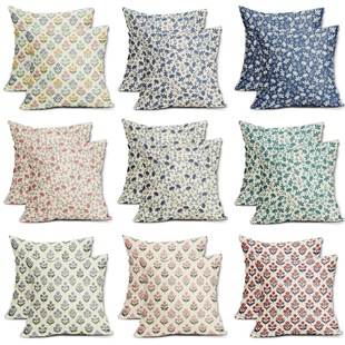Amazon's Hottest Spring Floral Pillow Cover Plant Linen Print Home Living Room Decoration Sofa Cushion Cover