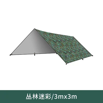 Tent Outdoor Camping Sunshade: Avtomobil yan çətirləri - 33-jungle-color-single-piece-with-rope-3-8-people