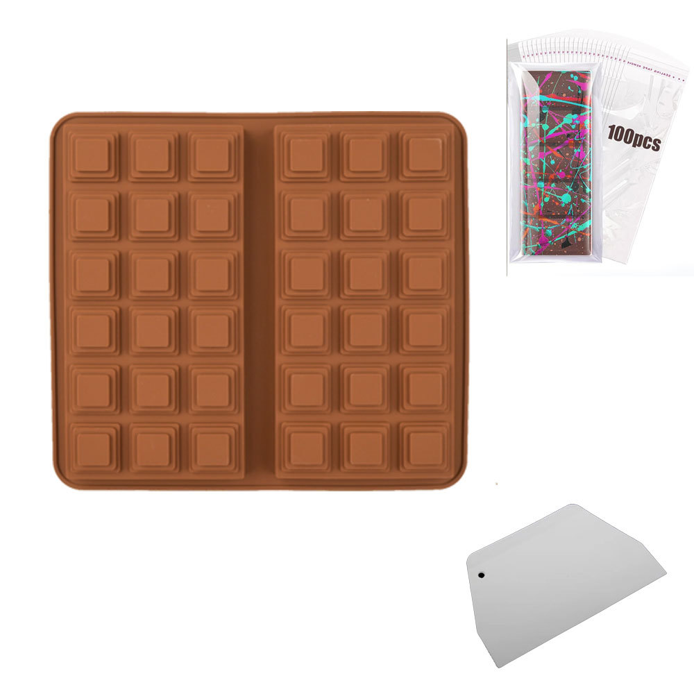 단일 초콜릿 몰드 + 스크레이퍼 + 가방