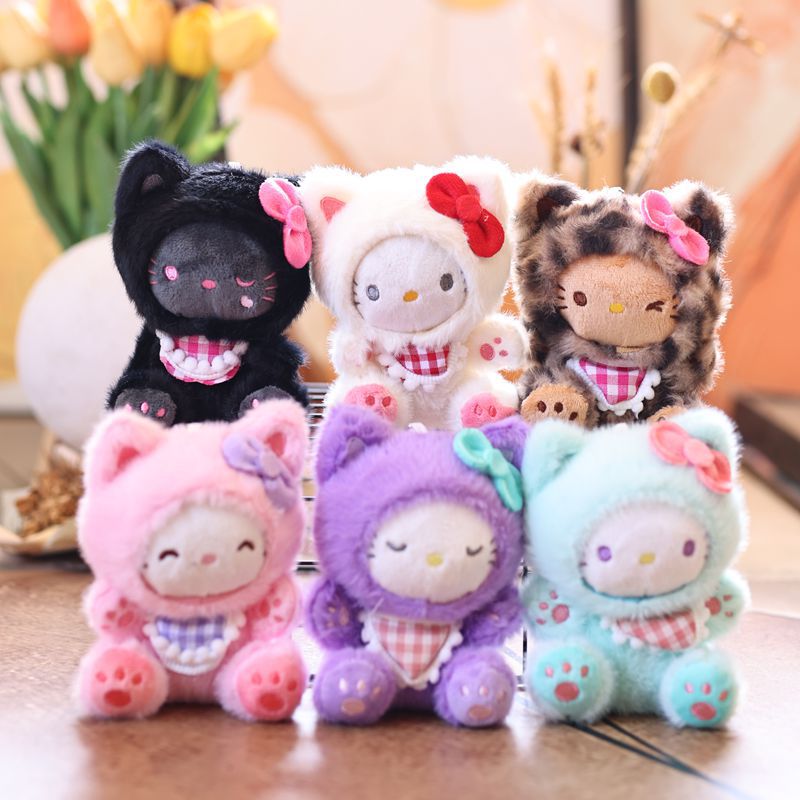Internet Celebrity Cute Kt Cat Pendant Plush Toy Doll Kitten Bag Pendant Keychain Cloth Doll Doll