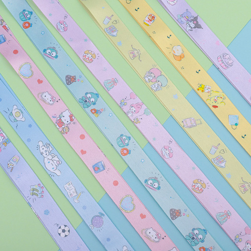 Sanrio Kuromi and Gibber Dog Phone Long Cord Case Holder Heat Transfer Anti-Lost Strap Keychain Manufacturer Wholesale