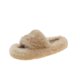 Healing Department ~ Korean Candy Color Fluffy Slippers Pair of One Word Fish-mouth Shoes Home Daily Thick-soled Fluffy Shoes