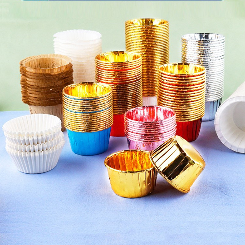 烘焙纸杯蛋糕纸杯马芬杯子纸托卷边白色蛋糕慕斯底托甜品台包装盒