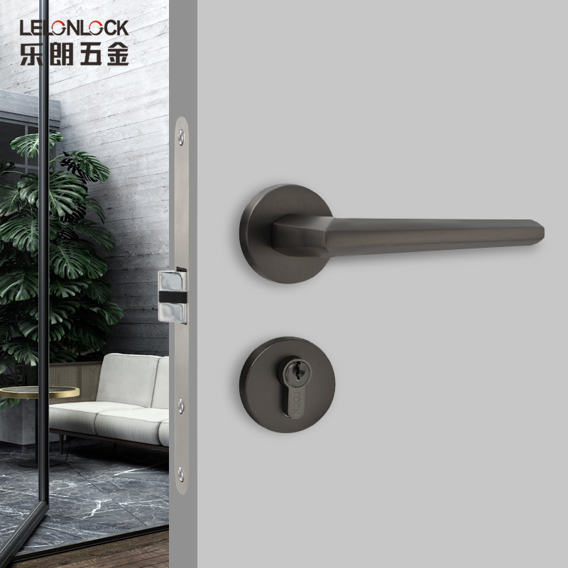 Accesorios de cerradura de puerta interior de acero inoxidable cuerpo de cerradura silenciosa 5572 agujero de cerradura de lengua única cuerpo de cerradura de puerta de dormitorio