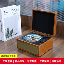 跨境CD播放机复古蓝牙多功能U盘TF音质音响便携碟片迷你礼品