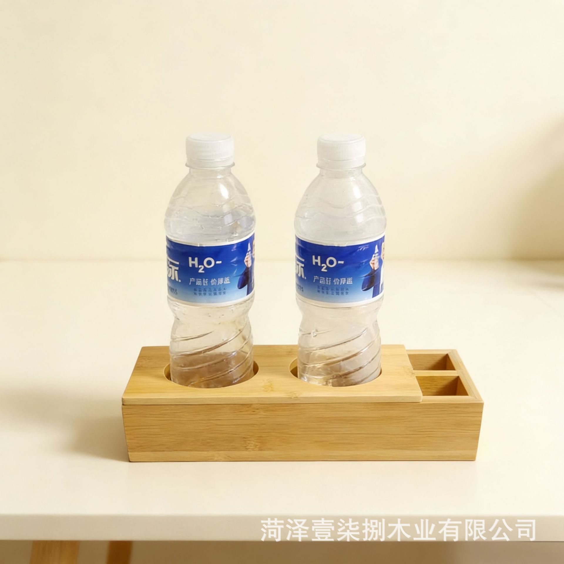 木制桌面圆孔饮料置物架酒店民宿桌面矿泉水饮料摆放架饮料茶包架