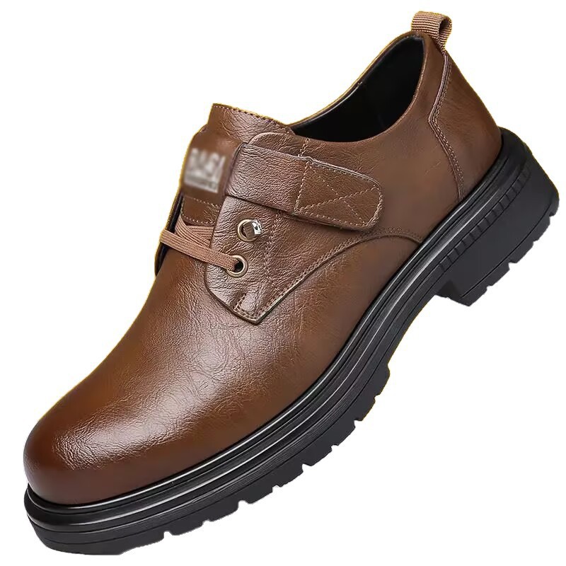 Zapatos casuales de estilo británico de moda para hombres, zapatos de cuero de moda, zapatos casuales de negocios, grandes zapatos casuales, zapatos bajos, zapatos de hombre