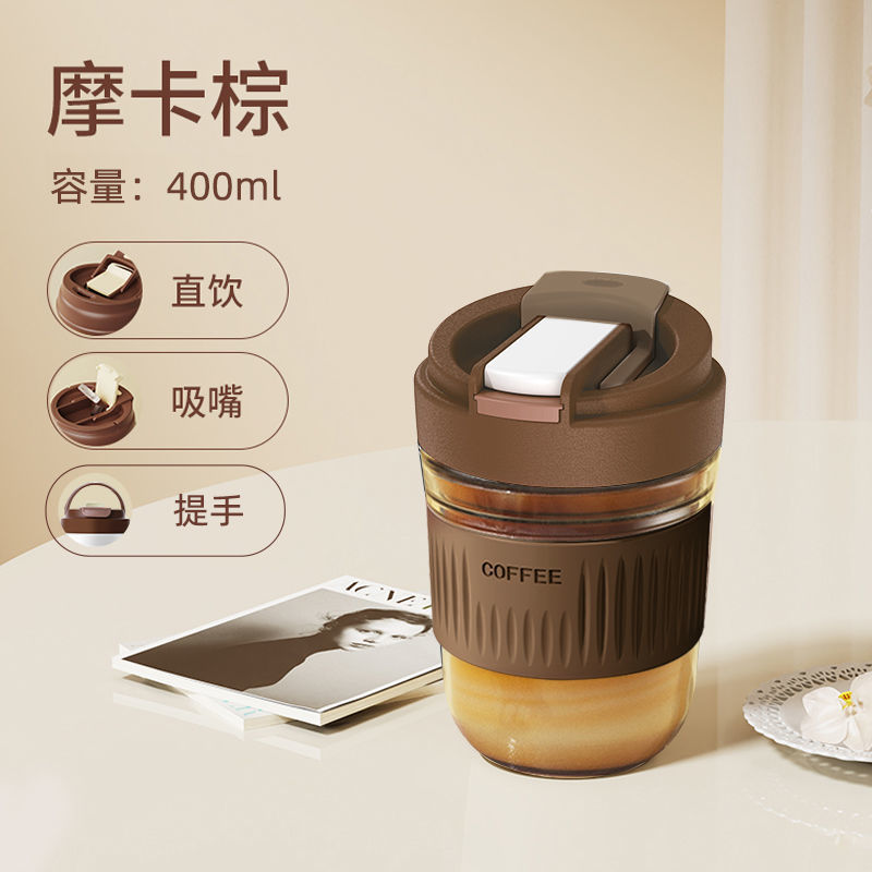 新商品のマカロン色のグラスは携帯してお茶のコップを随行して、手持ちのストローの双飲のコーヒーカップの卸売りの贈り物を持ちます。|undefined