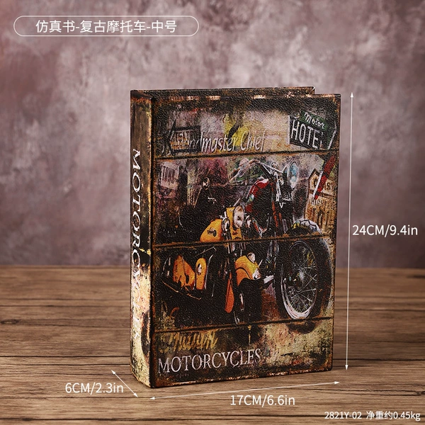 2821Y-02 Simulation Book-Retro Motorcycle-Medium Size
