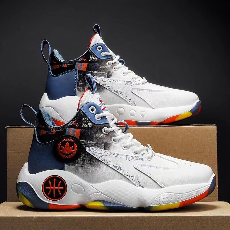 High-Top Basketball Shoes for Men, Versatile New Style, Thick-Soled Height-Increasing Student Sports Shoes, Breathable Non-Slip Shoes for Men, Cross-Border Foreign Trade High-Top Basketball Shoes for Men, Versatile New Style, Thick-Soled Height-Increasing Student Sports Shoes, Breathable Non-Slip Shoes for Men, Cross-Border Foreign Trade