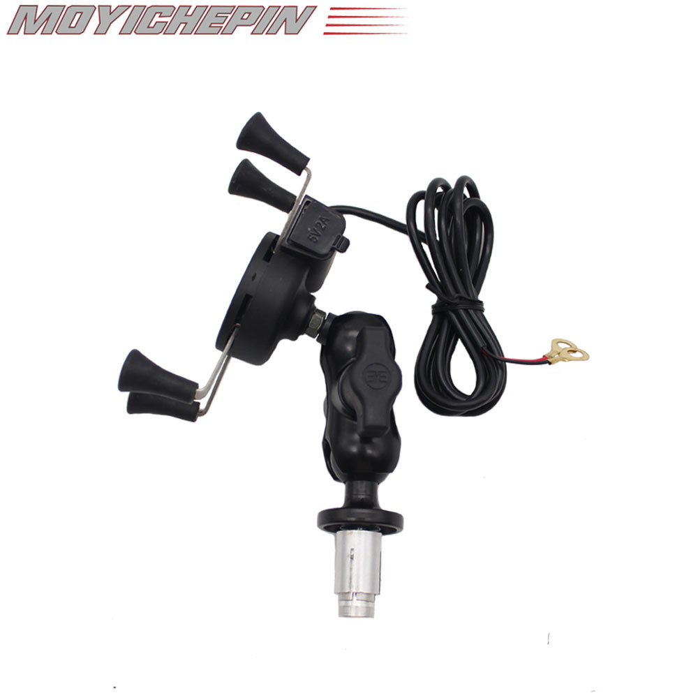 Triple Tree Stem Yoke Center Front Fork Phone Holder GPS