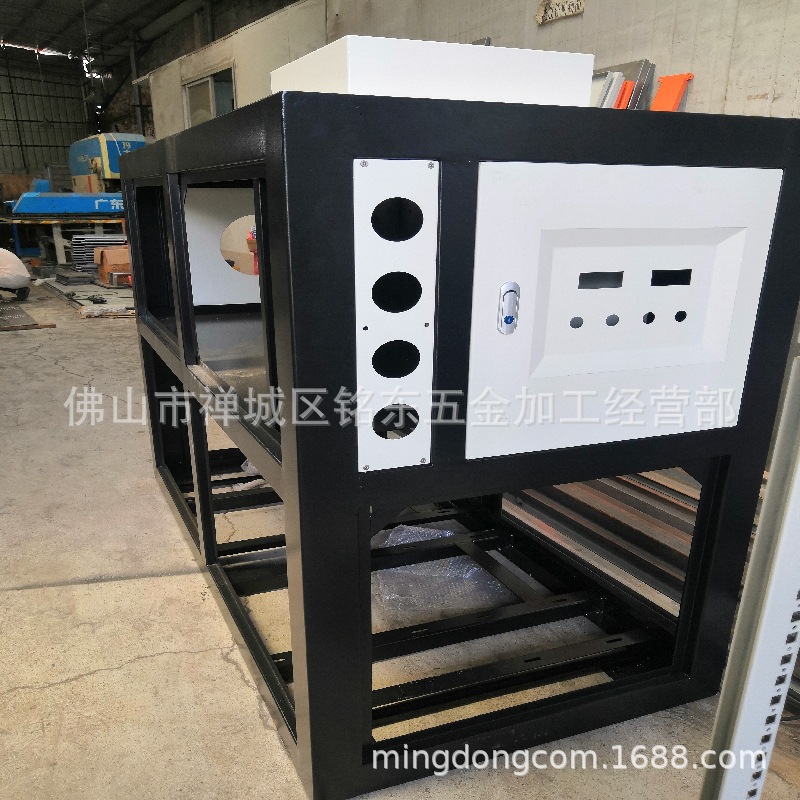 佛山铭东冷水机机架加工厂家 14P冷水机柜批发 工业冷却塔柜加工