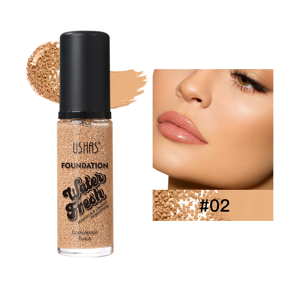 USHAS marca de acné duradera transfronteriza de larga duración corrector de color de trigo europeo y americano base líquida de burbujas al por mayor