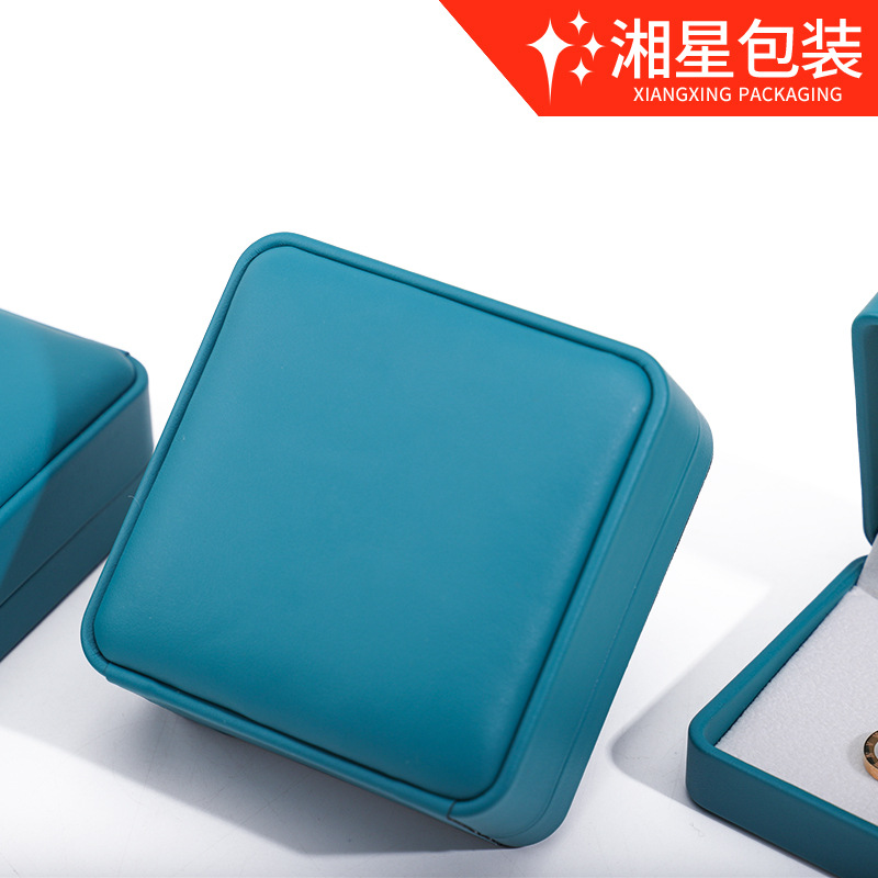 Redondeado caja de joyería de cuero de la PU caja de cuero convexa caja de joyería caja de anillo colgante pulsera