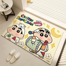 蜡笔小新浴室地垫硅藻泥脚垫厕所门口厨房卫生间防滑速干吸水脚垫