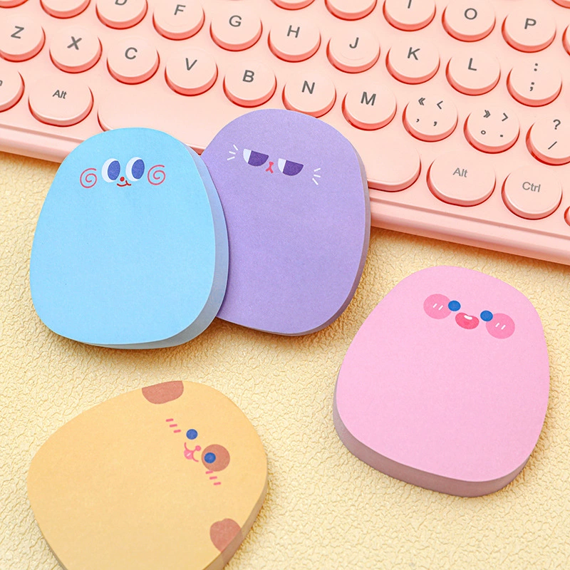Emoticon Sticky Notes, Cute Cartoon Pads, 60 Sheets Each, Compact 4-Shape Set