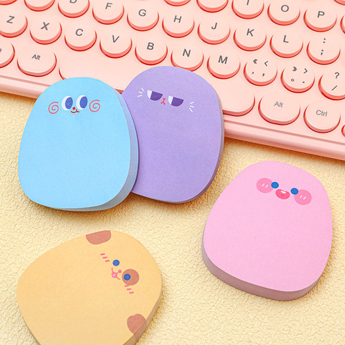 Expression sticky note cute cartoon colorful silly note pad student ins girl heart note N times sticker message paper