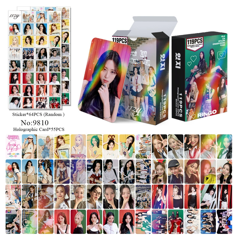 New Model Exclusively for Foreign Trade: 124 Holographic Cards, Total Chain Gidle Str Bptwice Celebrity Merchandise Lomo Small Cards
