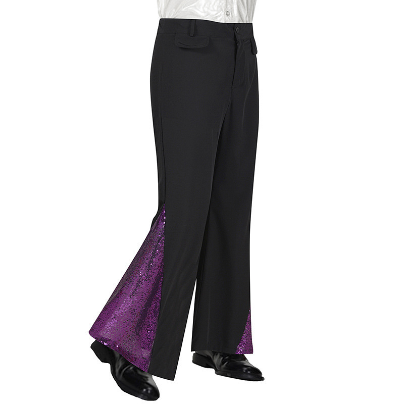 2025 Amazon New 70S Boys Classic Casual Retro Sequined Bell Bottoms Sequined Pants