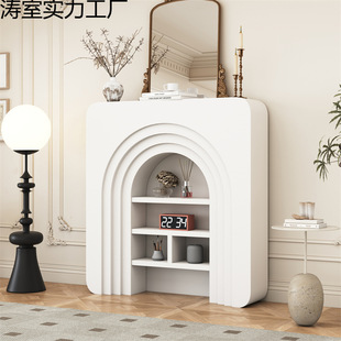 Retro Fireplace Decorative Cabinet Korean White Simple B&B Photography Rack Display Cabinet