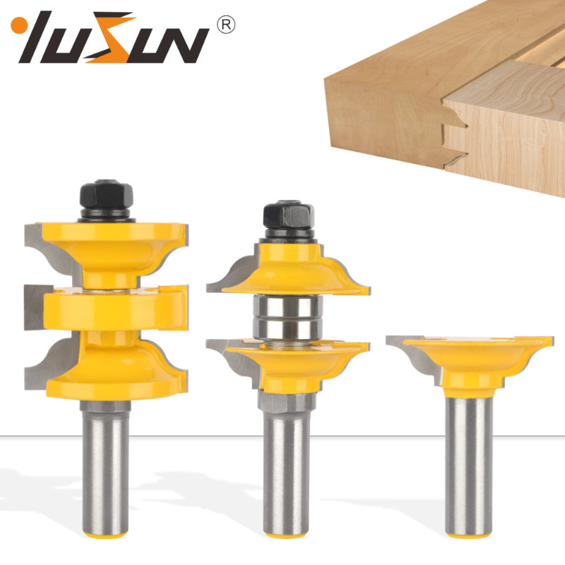 宇盛门框榫合刀三件套1/2柄木工铣刀具门窗成型大门雕刻机刀头