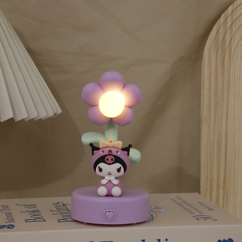 보라색 쿨로 미 야간 조명