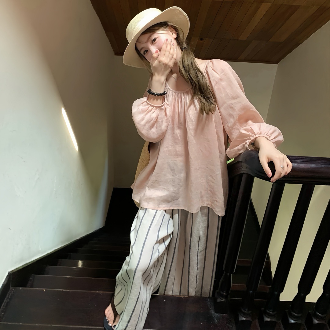 리넨 세로 스트립