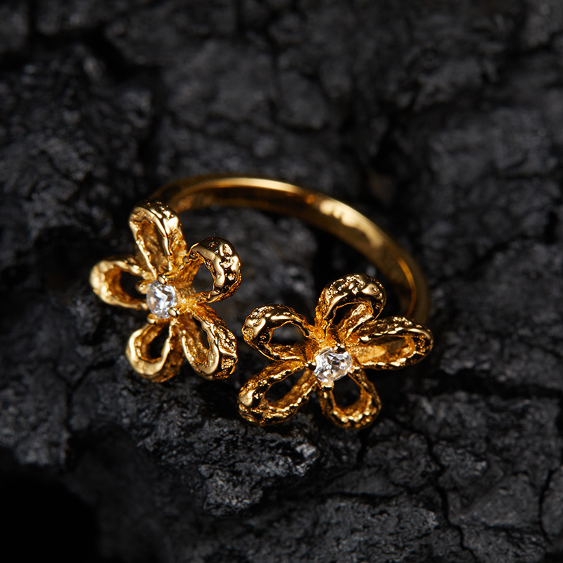 3g Weight Zircon Inlay Material Rings, Jewelry Set Classification cable chain Chain Type 1 Piece Quantity Casual, Daily Occasion 925 Sterling Silver Material Book, Flower Pattern All Seasons Season Women's Gender Elegant, Sweet, Simple Style, Korean Style Style 1 Piece 925 Sterling Silver Book Flower Zircon Cable Chain Rings Jewelry Set 8