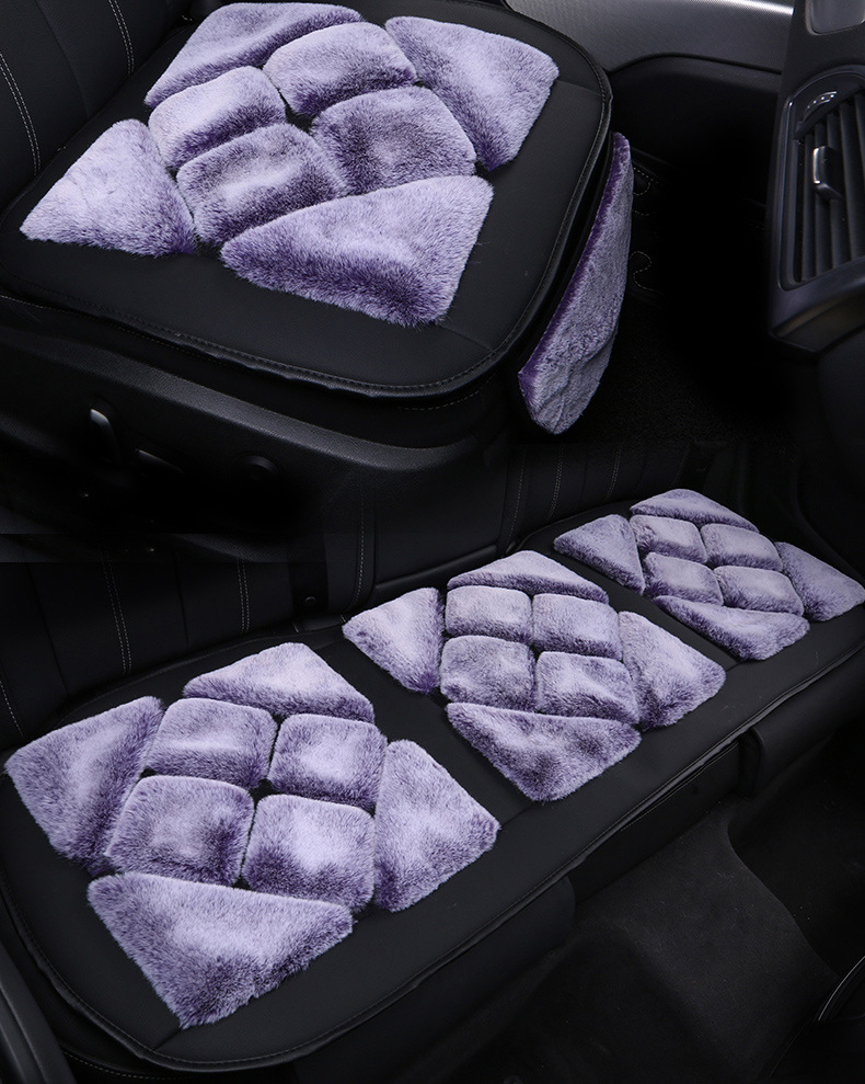 New car seat cushion winter plush car cushion rear winter warm wool cushion women's car seat fleece-lined seat cushion