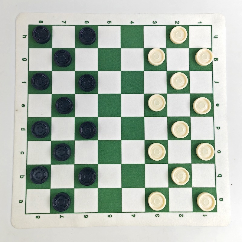 跨境西洋跳棋PVC皮革软布国际跳棋套装便携折叠可卷户外儿童棋盘|undefined
