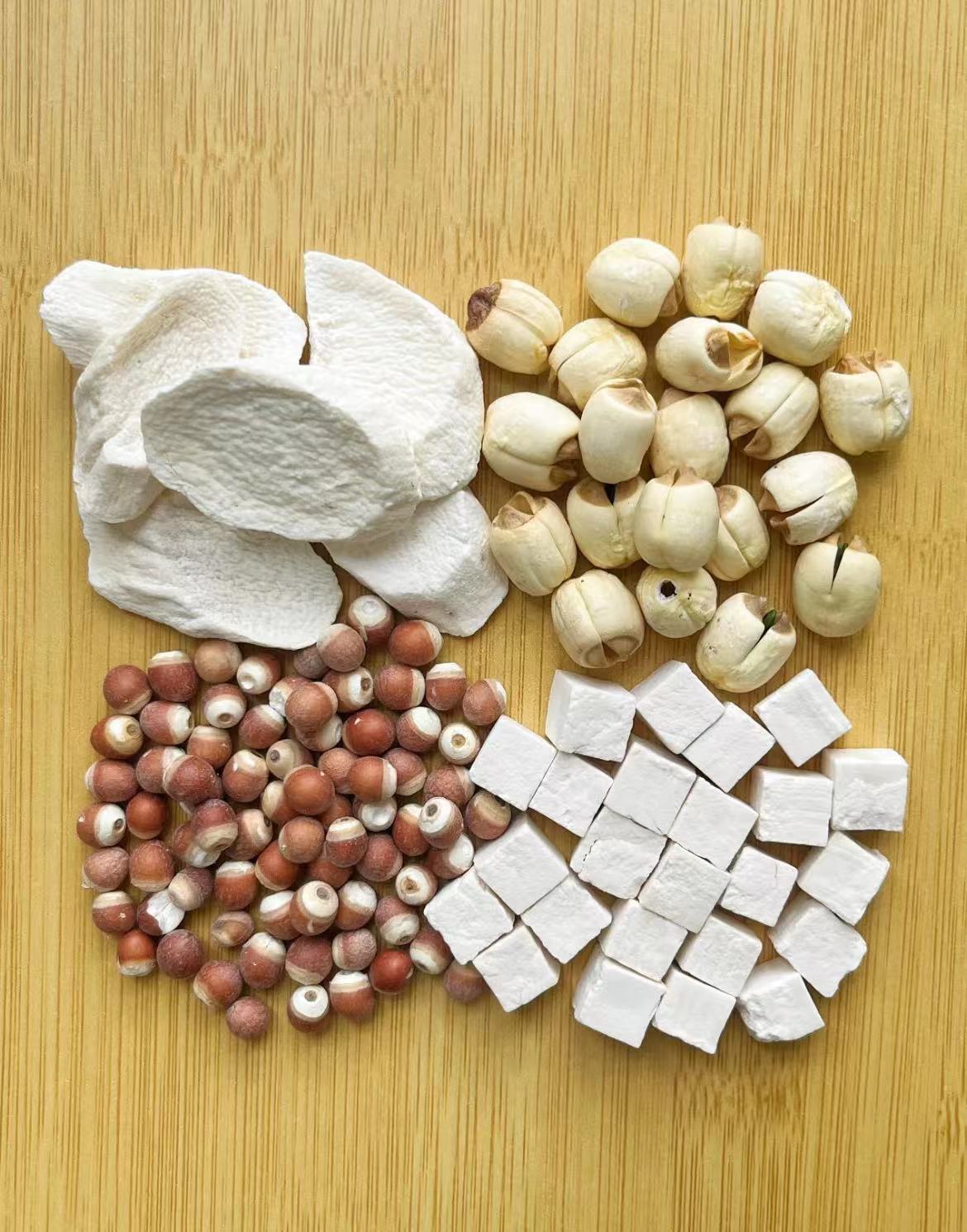 Lotus Seed Gorgon Fruit Chinese Yam Poria Herbal Tea Soup Blend 40g Cold Brew Summer Wellness Pack key features