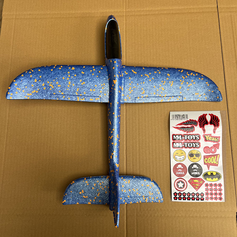 Avión de espuma juguete que emite luz mano lanzando aviones 48cm38cm modelo avión niños planeador al aire libre padre-hijo nuevo